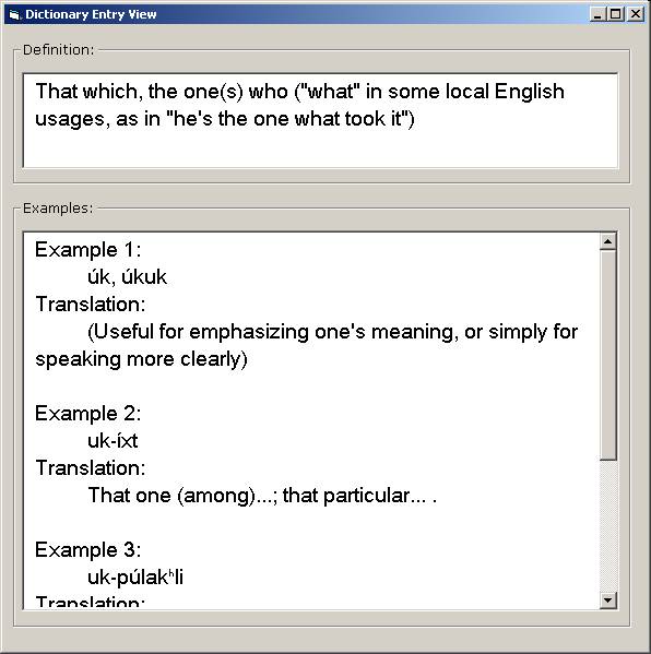 Screenshot of ClassAction Toolbox Dictionary feature.