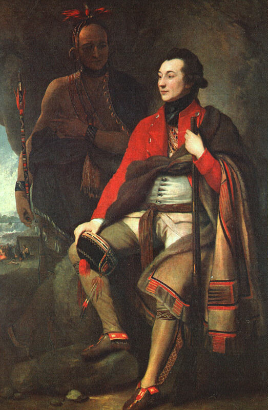 Colonel Guy Johnson and an Iroquois warrrior by Benjamin West