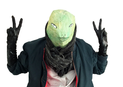 picture of site owner/designer as a human and as a reptile-person