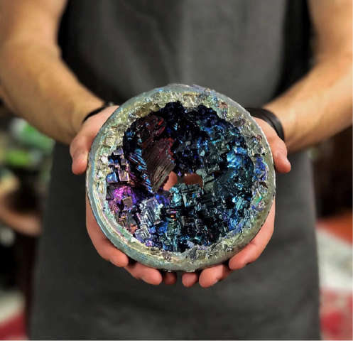 A bowl of bismuth