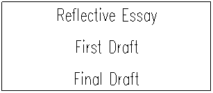 Text Box: Reflective Essay 
First Draft
Final Draft
 
