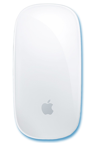 Top view of the Apple Magic Mouse