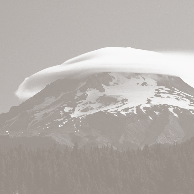 Mount Hood with cloud cover