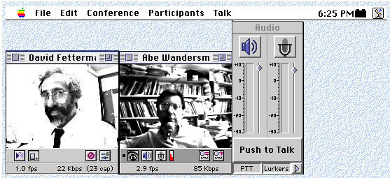 Picture of David Fetterman and Abraham Wandersman videoconferencing