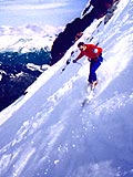 Professor Stipak skiing