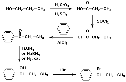 Write a balanced equation for each of the following propanol