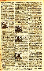 Early example of paper published by Benjamin Franklin