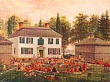 Johson Hall during a grand council gathering with the Iroquois