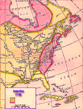 1740 Map of America