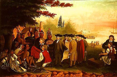 EDWARD HICKS- Penn's Treaty witht the Indians (ca 1844)