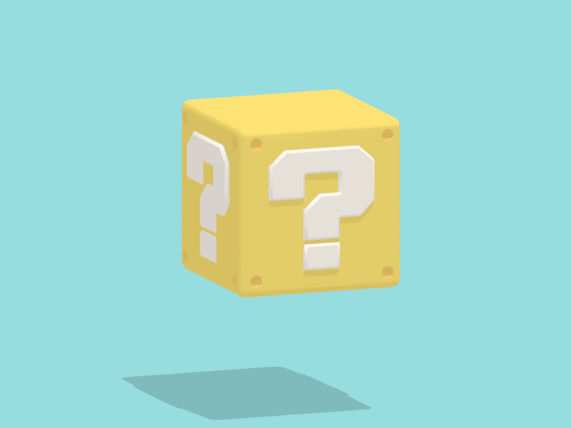 question mark cube