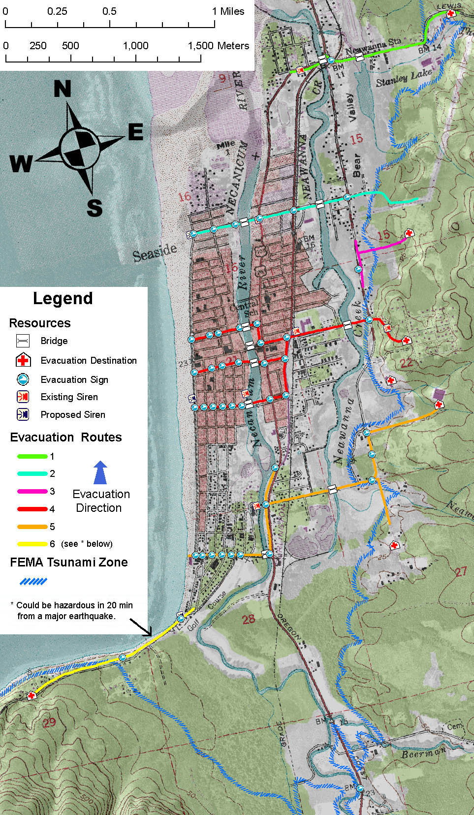 Maps - Seaside Tsunami GIS, Seaside, Oregon