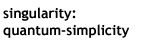 singularity: quantum-simplicity