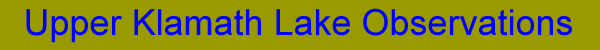 Upper Klamath Lake Observations