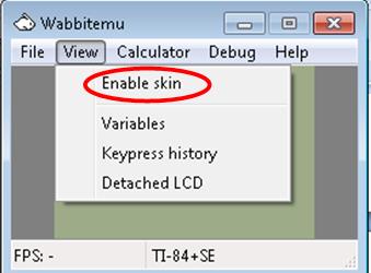 View select “Enable skin.”